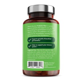 Vitamin Bounty Prebiotic Capsules - PreforPro® Prebiotics Supplement for Women & Men Digestive Health & Advanced Gut Health – No Fiber, No Bloating – Boosts Probiotic Effectiveness – 60 Vegan Cap