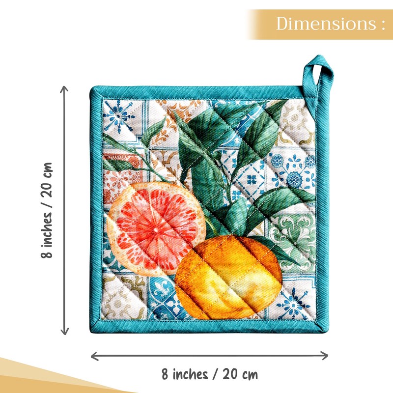 Maison d' Hermine Pot Holders 100% Cotton Heat Resistant Potholders
