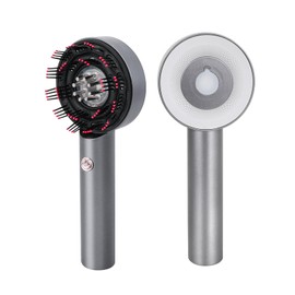 Scalp Massage Brush, Upgrade Red Blue Light Electric Scalp Massager Waterproof 1500mAh Cordless Scalp Massage Brush Oil Applicator with 3 Massage Modes (Grey)