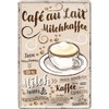 Coffee Varieties Preparation Recipe Retro Decorative Tin Sign Coffee Bar