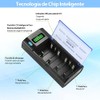ENEGON Cargador de Pilas para Ni-MH Ni-CD de C, D,