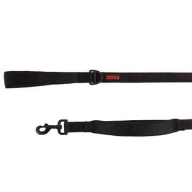 KONG Comfort Ultra Durable Traffic Padded Handle Quick Control Leash 4' (Black)