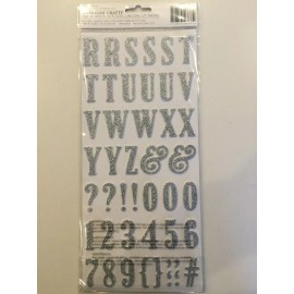 American Crafts 346633 Thickers Stickers, Silver- NEW