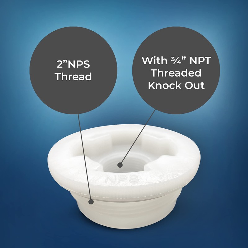 Bung Cap 2" NPT (Fine Thread) with Gasket for 55