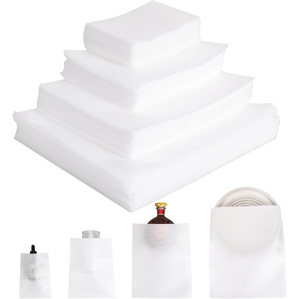 120Pack Cushion Foam Pouches Wrap 4 Sizes Packing for Supplies