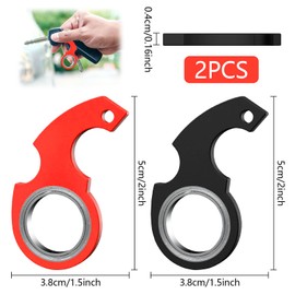 Key Ring Spinner, 2 Pieces Fidget Ring Toy, Hand Spinner Key Ring, Fidget Key Ring, Fidget Ring Toy, Spin Focus Toys for Teens Adults