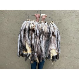 Dakotaline Soft Tanned Opossum, Pelt, Hide, Good Fur - 24" tip-tip