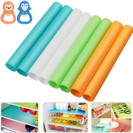 HOMGEN Fridge Shelf Liner Popular 16Pcs Washable Mats Liners Mrs Hinch Waterproof Anti-Slip Antibacterial Pads with 2 Fridge Magnets Bottle Opener for Refrigerator Cupboard Drawer