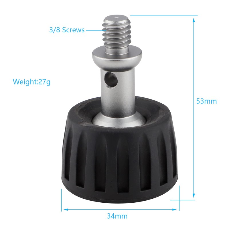 Tripod Rubber Feet with 3/8" Screw,Universal Anti-Slip Thread Big Tripod