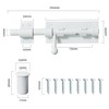 Barrel Bolt Latch, Slide Bolt Gate Latch, 6.3 Inch White