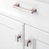 KOOFIZO Stepped Bar Cabinet Pull - Brushed Nickel Furniture Handle,