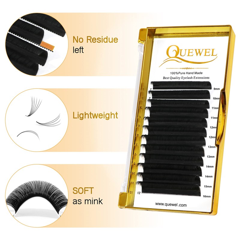 QUEWEL QUEWEL Easy Fan Lashes 0.07D Curl Mix 9-16mm Easy