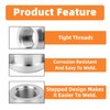 GASHER 2PCS Aluminum Weld On Bung 1/2" NPT Female Weldable