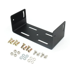 ICOM Radio Mounting Bracket - Heavy Duty Metal Panel Mount with Screws & Gasket, Replacement for MBF4, Compatible with IC‑V8000/IC‑A110/IC-2820H/IC-2730/ID-880H/ID-4100A/ID-5100A Car Radios (Black)