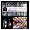 3D Diamond Nail Tips Extension | 12 Sizes Transparent Acrylic