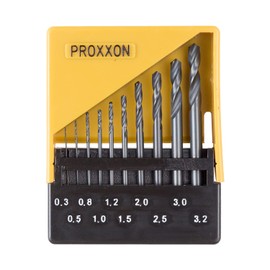 PROXXON No. 26874 Drill Set of 10 Types with Holder