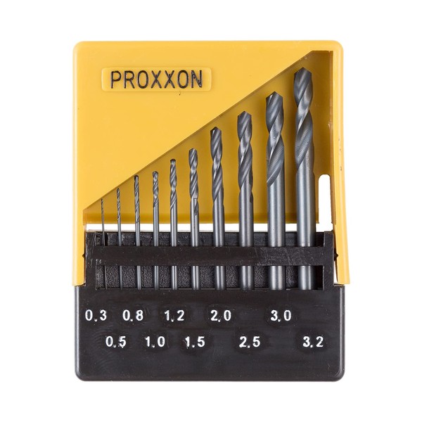 PROXXON No. 26874 Drill Set of 10 Types with Holder