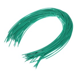 sourcing map 50PCS 20AWG Breadboard Jumper Cable Wires Tinned 1 Pin 40CM Electrical Jumper Wire Soldering Terminal Flying Wire Flexible for DIY Projects, Demonstration Teaching Green