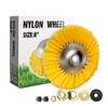 LADAMI 8''Strimmer Head,Nylon Grass Strimmer Cutter Head,Universal Strimmer Wire Brush