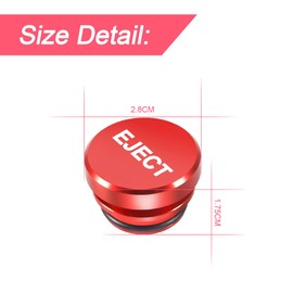 CGEAMDY Zigarettenanzünder Abdeckkappe, Auto-Zigarettenanzünder-Abdeckung, Wasserdichte Staubdicht Dekorative Abdeckung für Zigarettenanzünder Stecker(Rot-Eject)