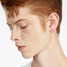 ROMANTICWORK 14K Gold Plated Viking Runes Earrings 925 Sterling Silver Raven Drop Huggie Hoop Earrings Norse Viking Crow Jewelry Gifts for Men Women