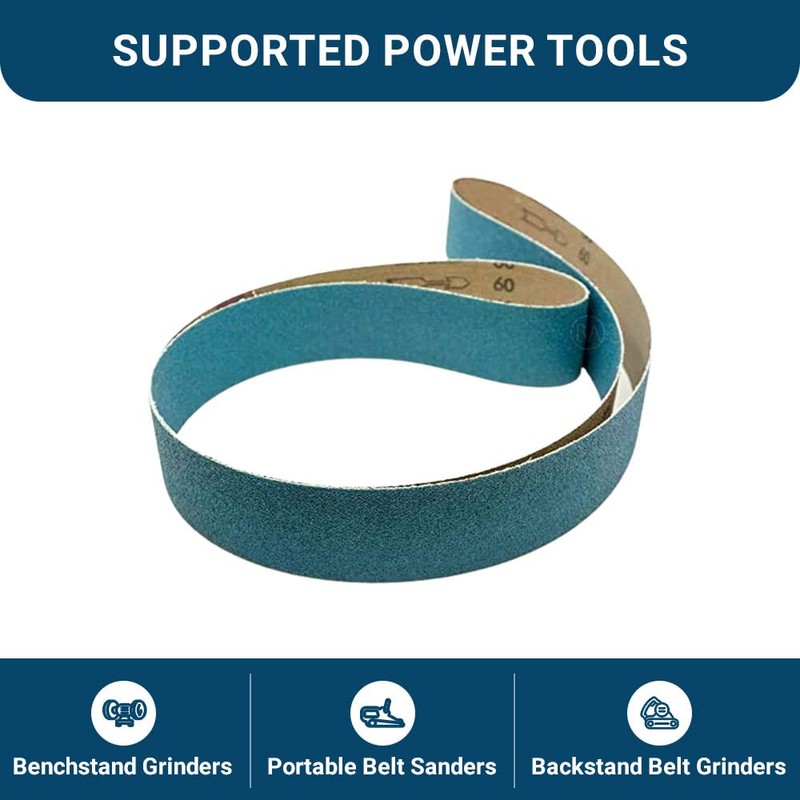 Benchmark Abrasives 2" x 36" Metal Grinding Zirconia Sanding Belts
