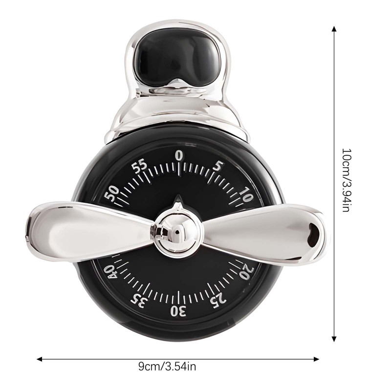 60 Minute Mechanical Loud Sound Timer - Battery Free, Manual