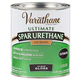 Varathane 242180H Classic Clear Oil Based Outdoor Spar 275 Voc Urethane, Quart, Gloss Finish