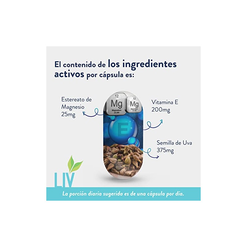 LIV NUTRITION | Vitamina E 600 Mg Con Semilla De