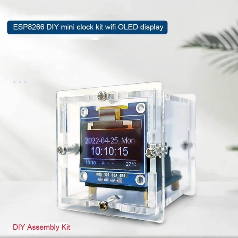PRATYAHARA ESP8266 DIY Electronic Kit Mini Clock OLED Display Connect