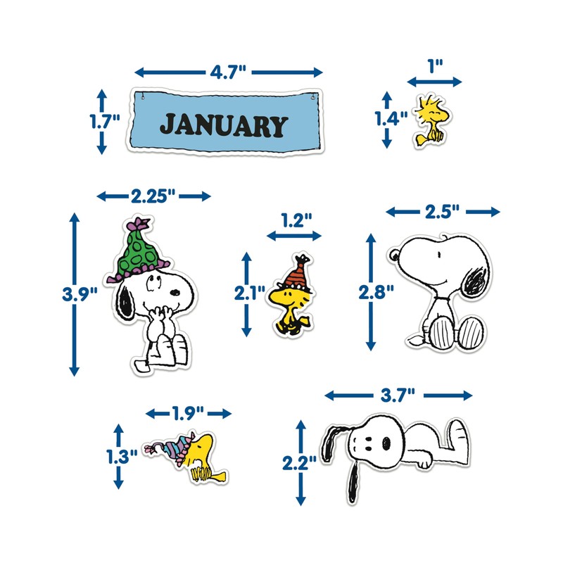 Eureka Peanuts Mini Birthday Bulletin Board Set and Classroom Decorations