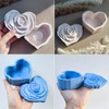 Wehous Heart Shape Box Silicone Mold, Rose Storage Box Mold