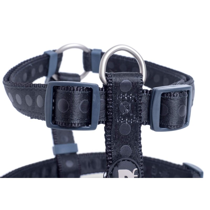 Petface Tonal Dots Dogs Harness, Black, Medium, M