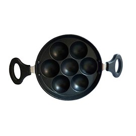 Sahishnu Online & Marketing 7 Cavity Appam Patra Induction Base, Appam Maker, 7 Pits Appam Maker With Steel Lid