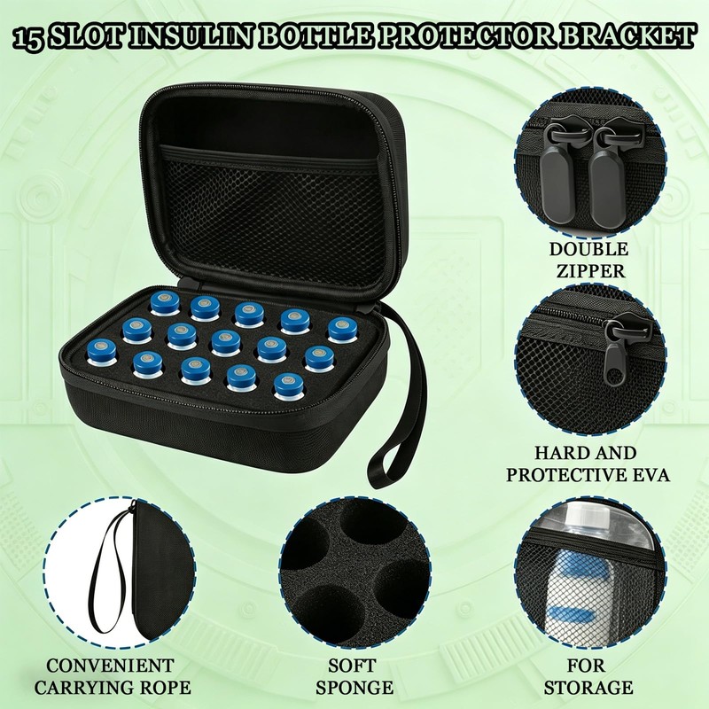 Peptide Storage Case, Vial Holder and Peptide Case for Fridge