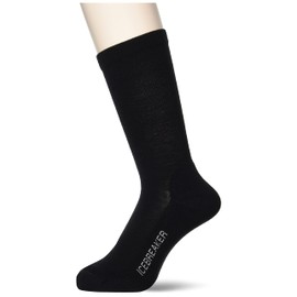 Ice Breaker Men's Lifestyle Light Crew Socks, Odor Resistant, Black