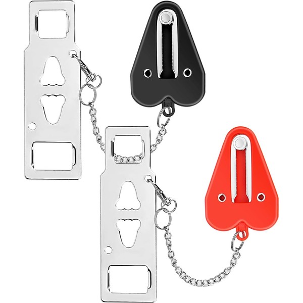 Voarge 2 Pieces Portable Door Lock, Travel Door Lock Home