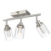 MELUCEE 3-Light LED Track Lighting Brushed Nickel Modern Ceiling Light