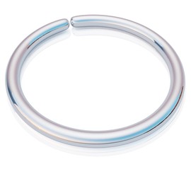 925 Sterling Silver Cartilage Earring - 18 Gauge Silver Earring with 8mm Piercing Hoop - Handmade Sterling Silver Cartilage Earring Hoop for Women