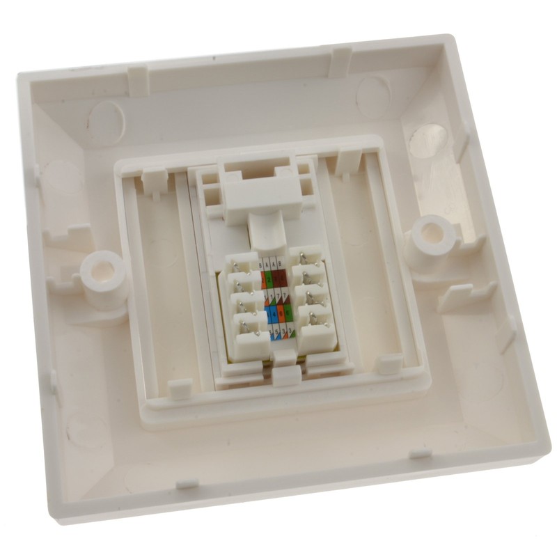 kenable RJ45 Face Plate Wall Sockets Cat5E Single 1 Port