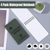 4pcs Waterproof Notebook, Mini Pocket Notepads, 3x5in All Weather Police