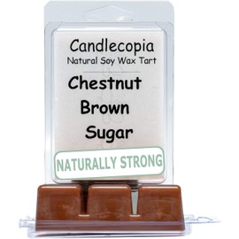 Candlecopia Chestnut Brown Sugar Strongly Scented Hand Poured Vegan Wax Melts, 12 Scented Wax Cubes, 6.4 Ounces in 2 x 6-Packs