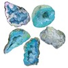 Amogeeli Irregular Titanium Coated Crystal Geode Cluster Mineral Specimen Decoration