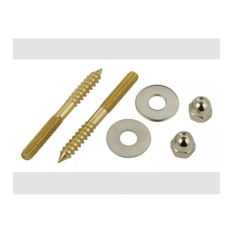ACE 2 Packs Brass Toilet Screw Set Mounting Bowl to