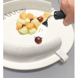 Plate Food Guard for Parkinson's Patients, Clip-On Spill Prevention Scoops Food Aid Assistant, Eating Easier for Disabled, Elderly, Disabled and Stroke