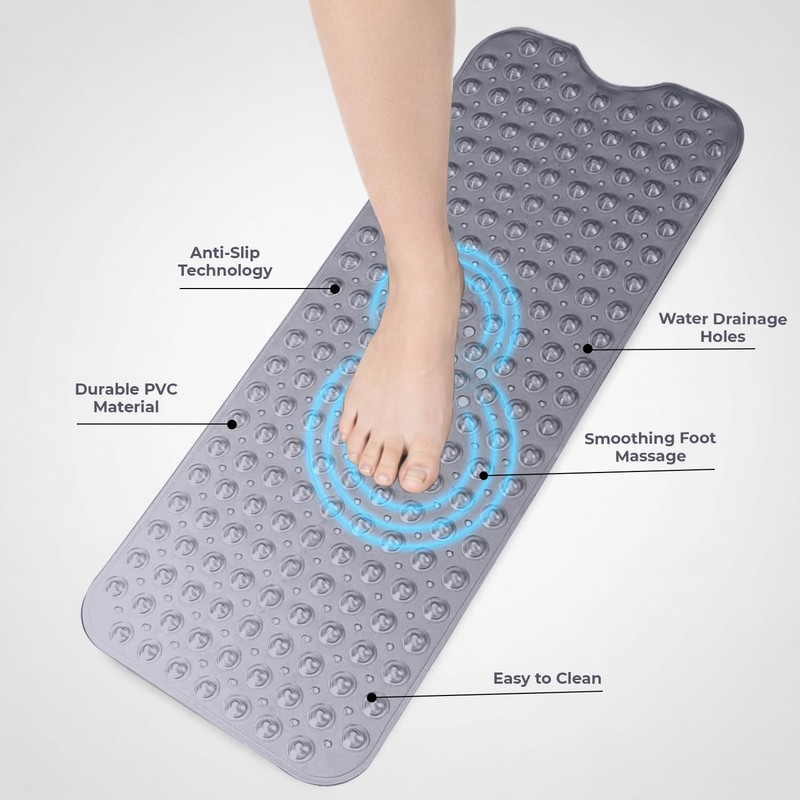 MOONLIGHT20015 Shower Bath Mat Non Slip Anti Mould & Mildew