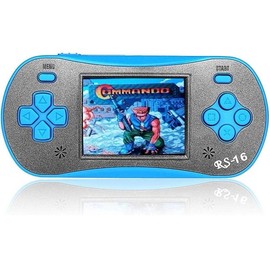 FAMILY POCKET RS16 Handheld Game Player for Kids and Adults - Portable Classic Game Controller with 260 Built-in Games, 2.5 inch LCD Retro Arcade Video Game System - Children's Birthday Gift - Accessories, Console - Color: Pink