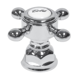 Rohl C7670XMAPC Country Bath & Country Kitchen Cross Handle Only with Bell Housing Half Dome without Temperature Indicator for Two Handle Faucets, Polished