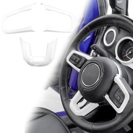 Barong for Jeep Wrangler JL JLU 4XE & Gladiator JT 2018-2026 Interior Accessories Steering Wheel Trim - White
