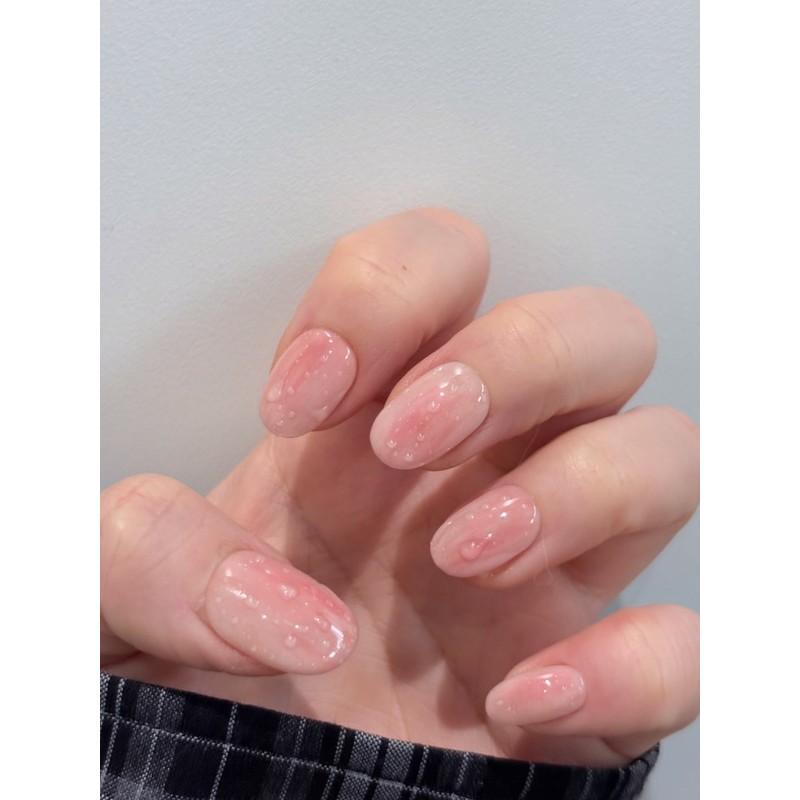 [High-quality textured real peach nail] Mulbok Takbok - Mini Short